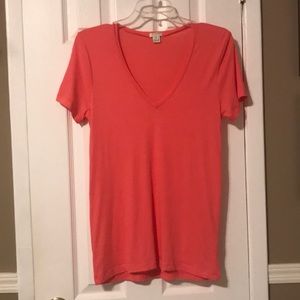 J. Crew Tops - J Crew salmon v neck t shirt J. Crew Tops - J Crew salmon v neck t shirt
